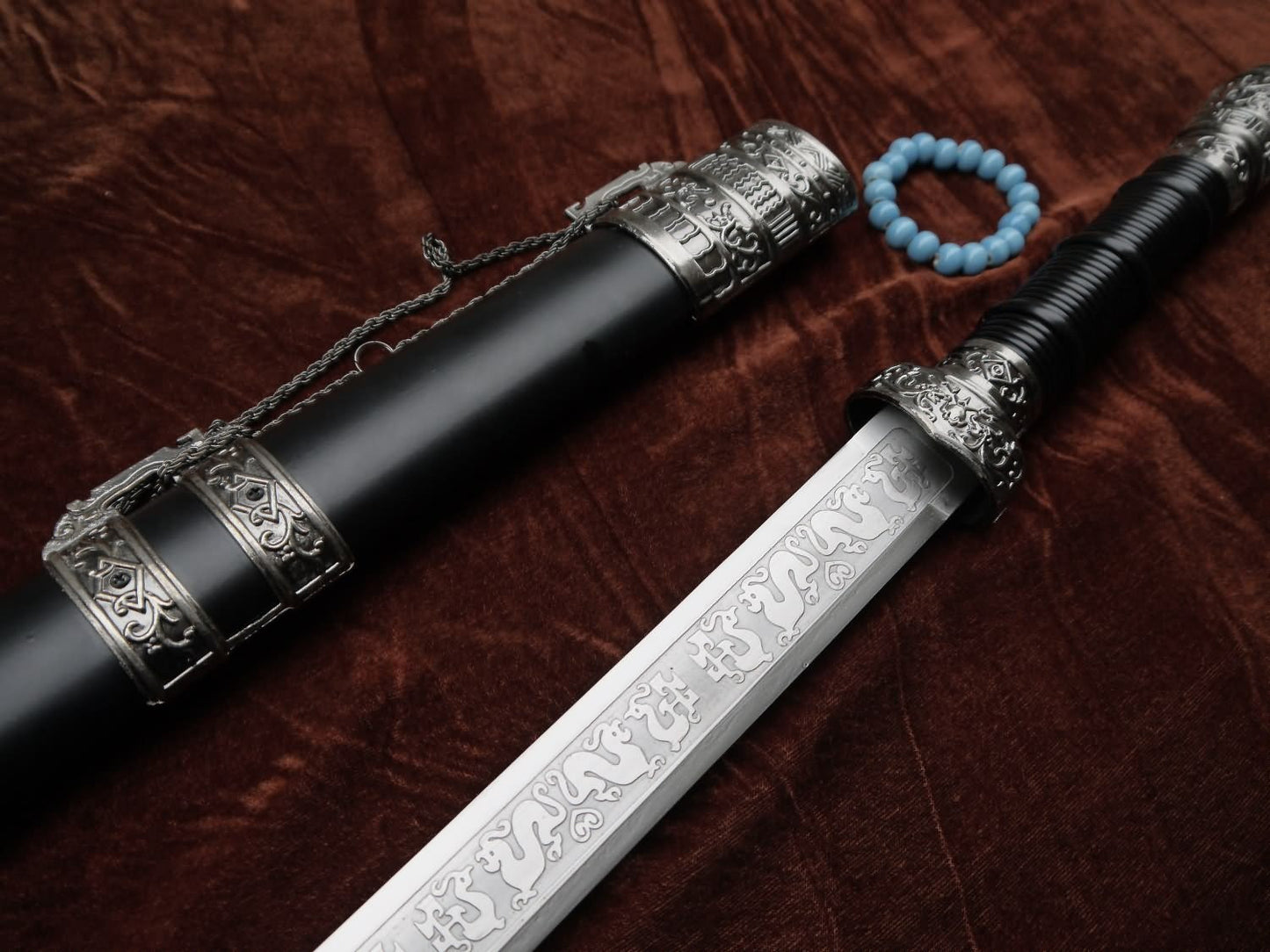 Wolong sword-Stainless steel-Alloy scabbard - Chinese sword shop