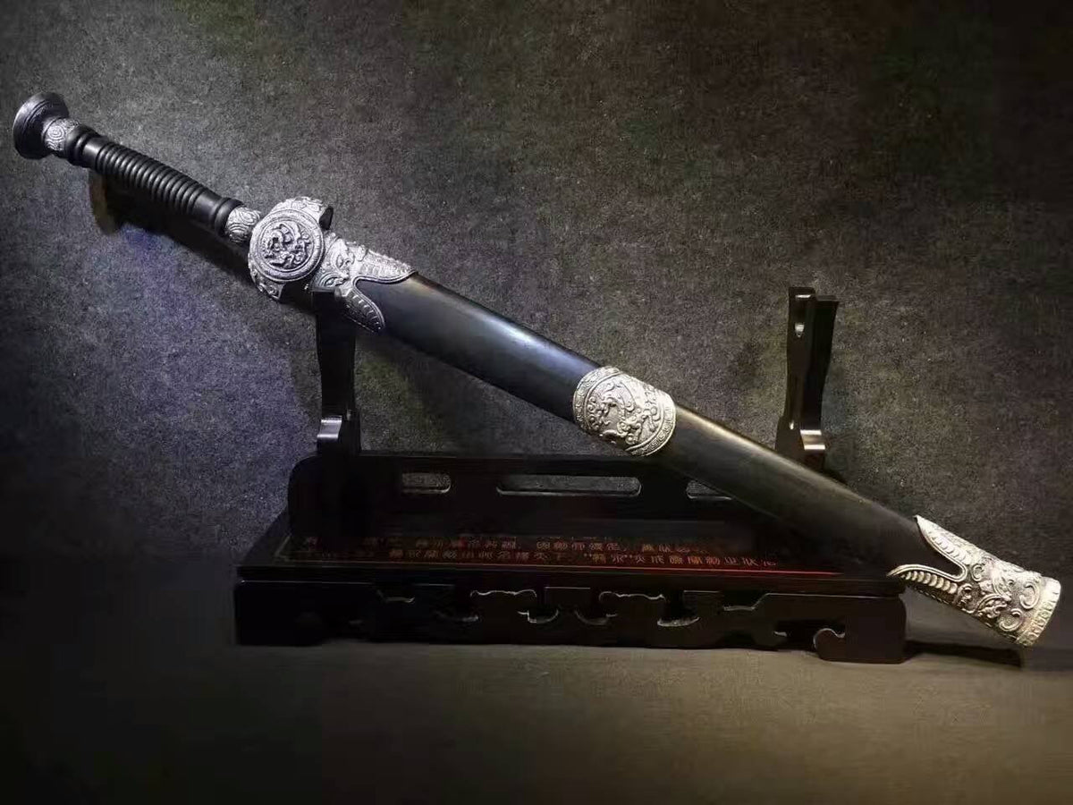 Zodiac sword,High carbon steel blade,Black wood,Alloy fittings - Chinese sword shop