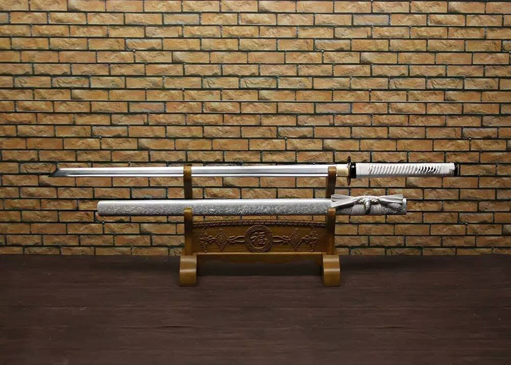 Ninja Sword Katana/Folding pattern steel blade/Solid wood scabbard/Alloy - Chinese sword shop