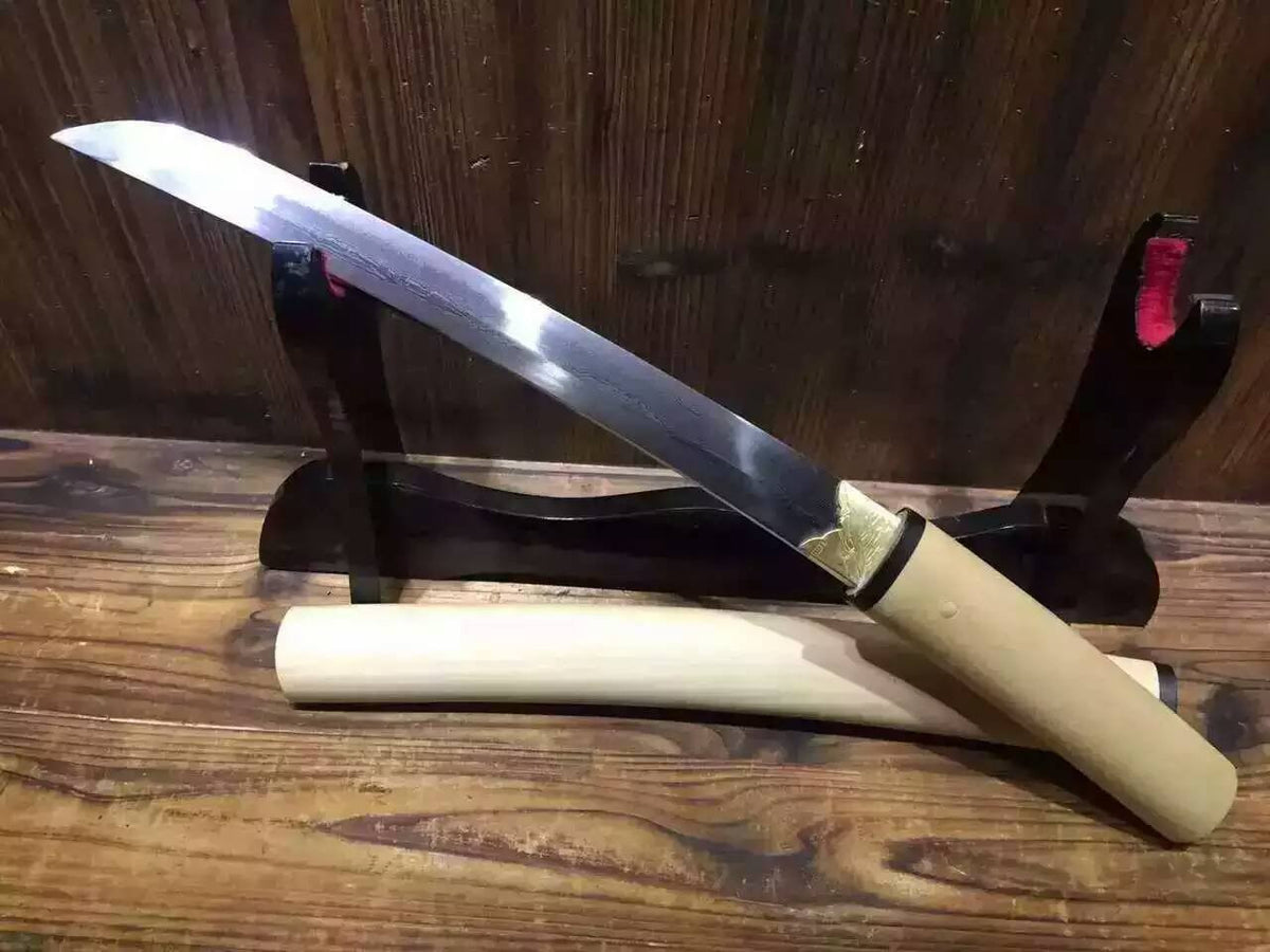 Wakizashi/Japanese sword/Damascus steel blade/Wood Scabbard/Length 20" - Chinese sword shop