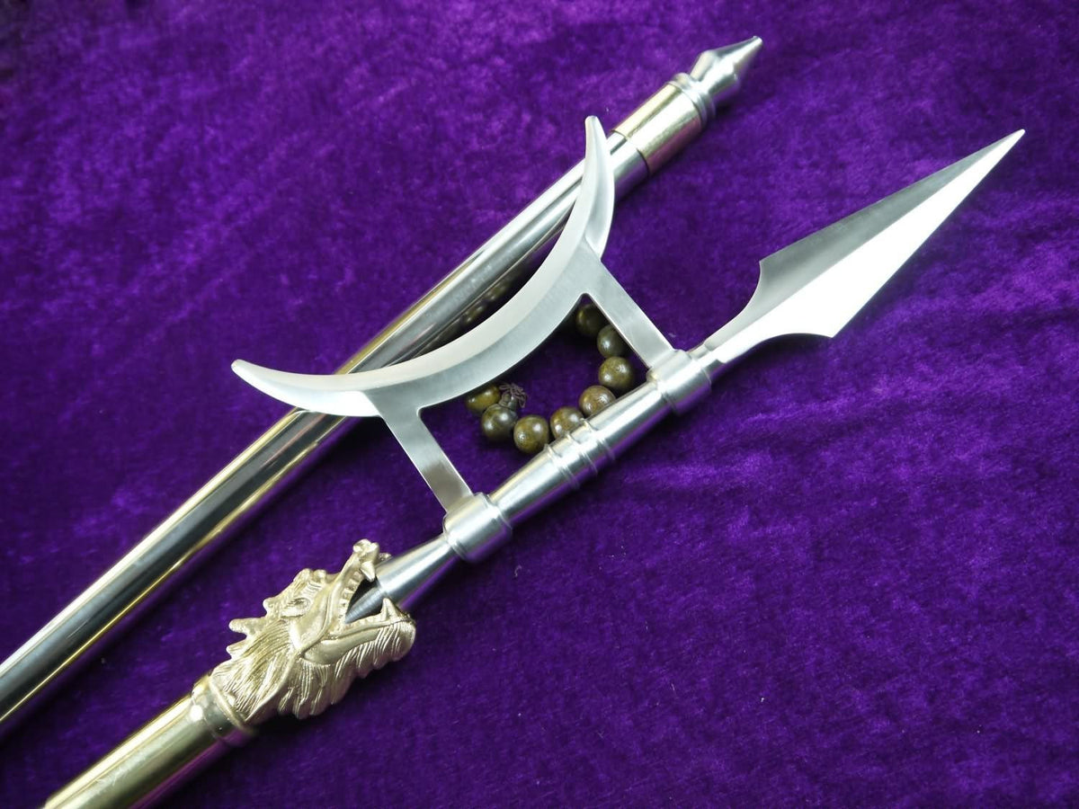 Halberd/Stainless steel hand-made/Chinese martial arts/Kung fu - Chinese sword shop