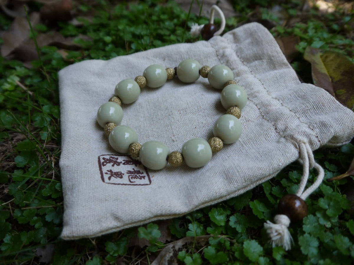 Longquan celadon Di Kiln/Celadon bracelet/Swarovski no.626 - Chinese sword shop