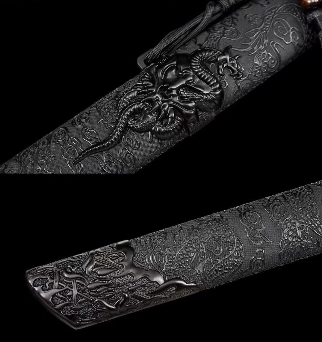 LOONGSWORD,chinese sword,Dragon Tang dao Sword,High Carbon Steel Blade,Alloy Fittings