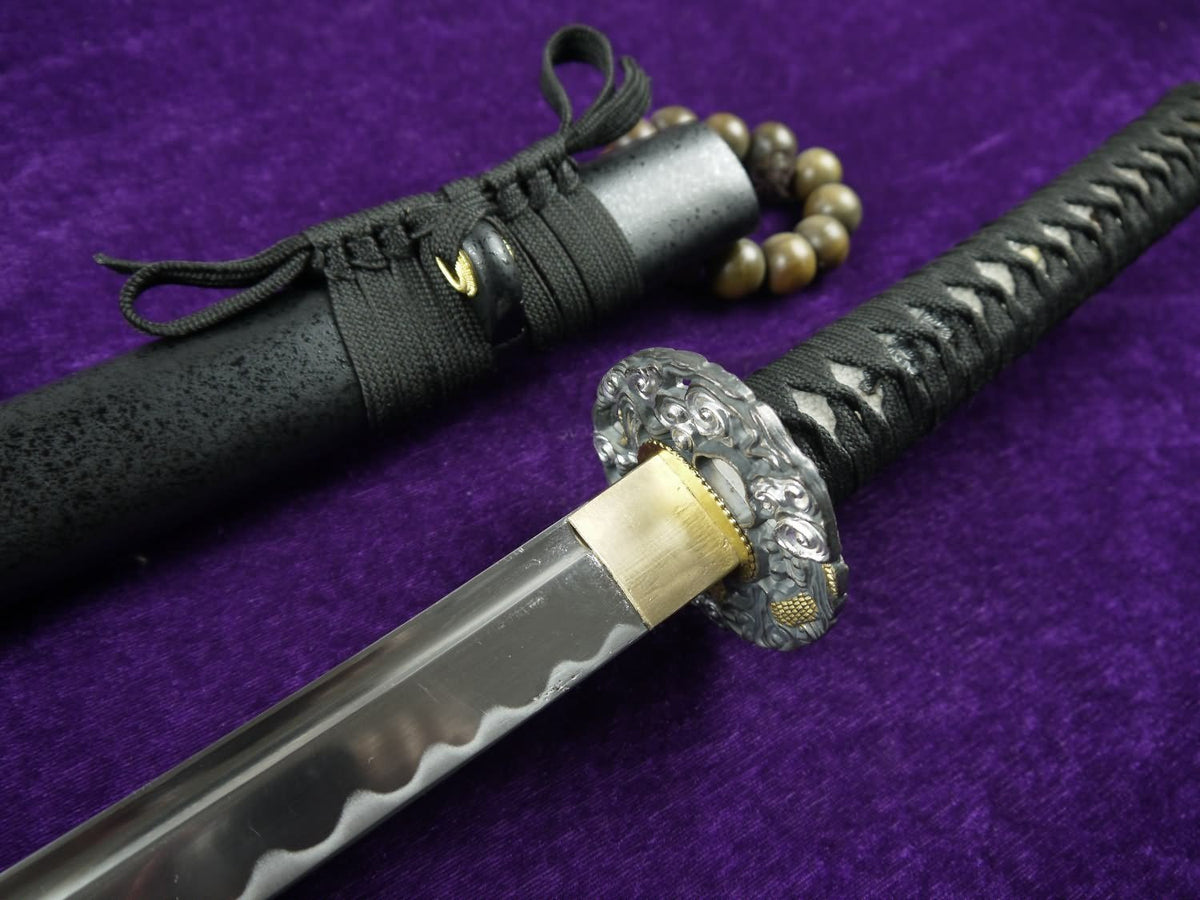 katana(Medium carbon steel Blade,Solid wood scabbard,Alloy production)Overall Length 39" - Chinese sword shop