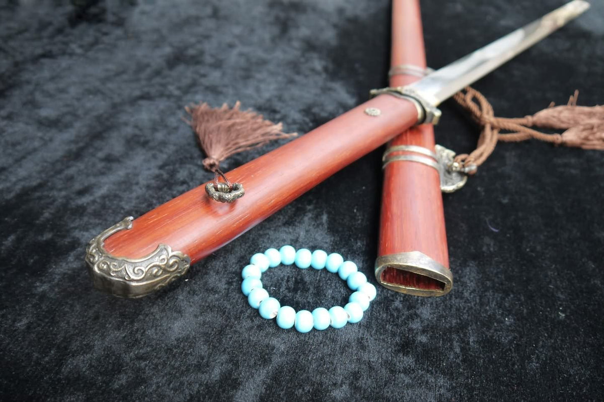 Tang dao/T10 High Carbon Steel/Redwood Scabbard/Brass fittings/Full Tang - Chinese sword shop