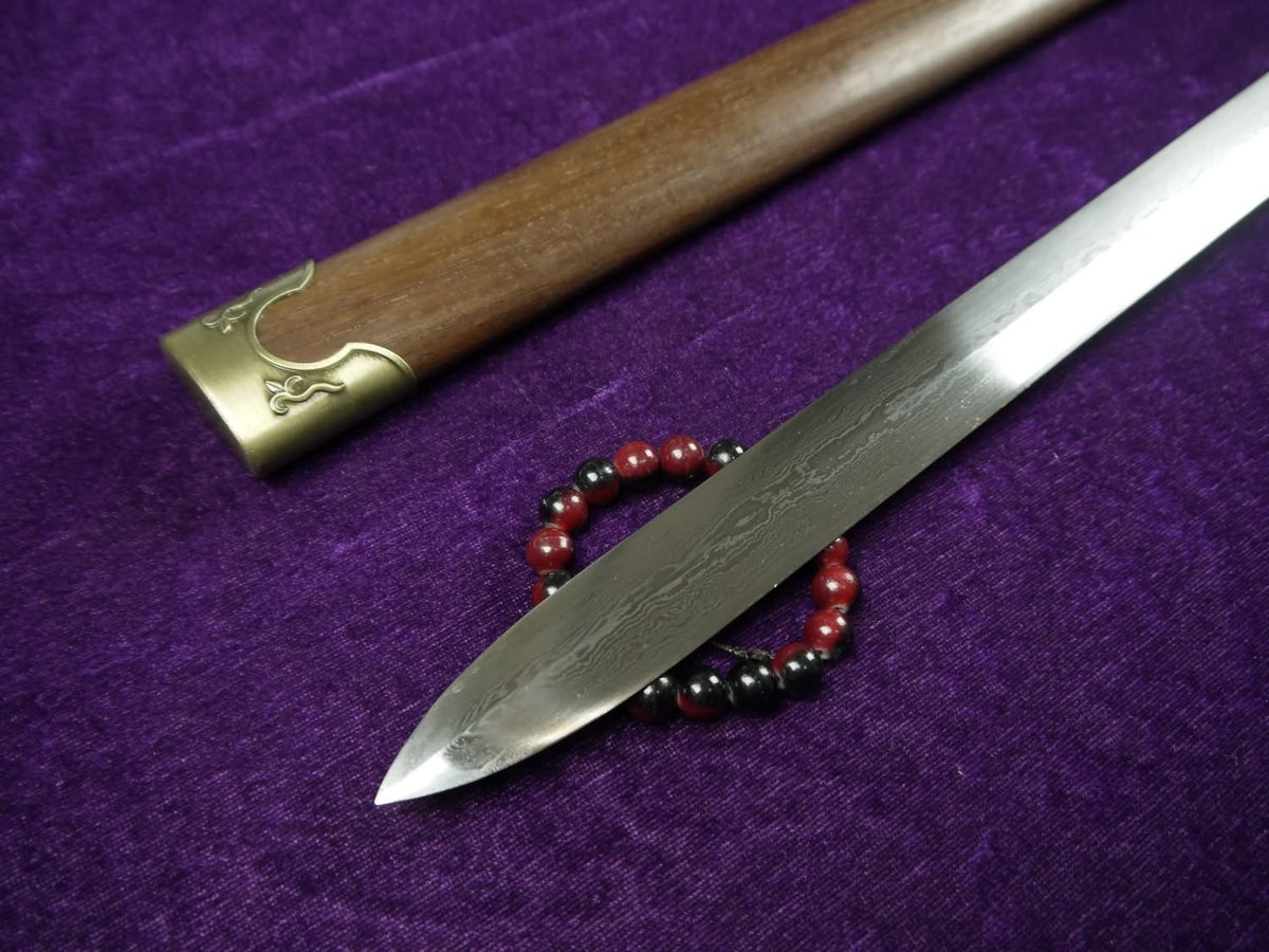 Han jian/Pei Dong jian/Damascus steel blade/Rosewood scabbard - Chinese sword shop
