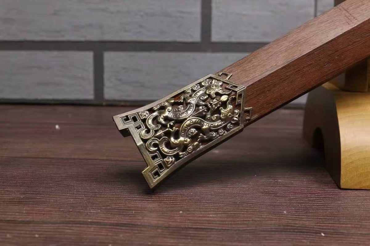 Longquan sword,High carbon steel etch blade,Rosewood scabbard - Chinese sword shop