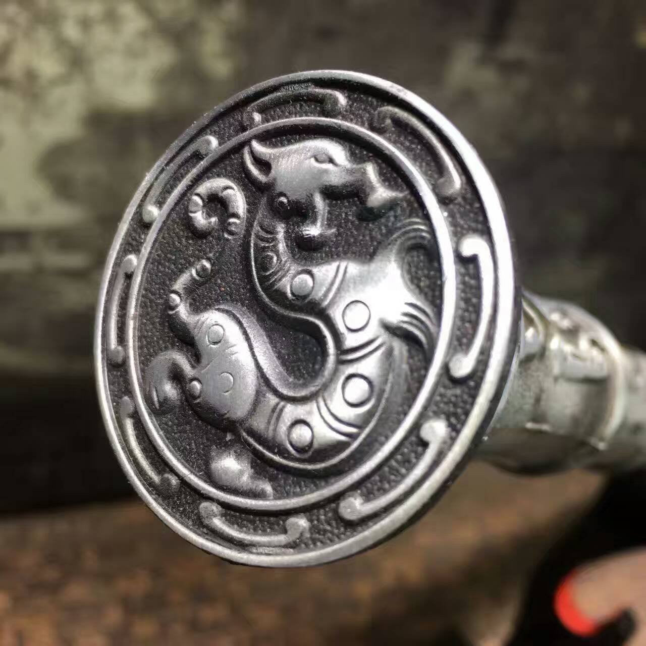 Han jian/High carbon steel eight surface blade/Black wood/Alloy handle - Chinese sword shop