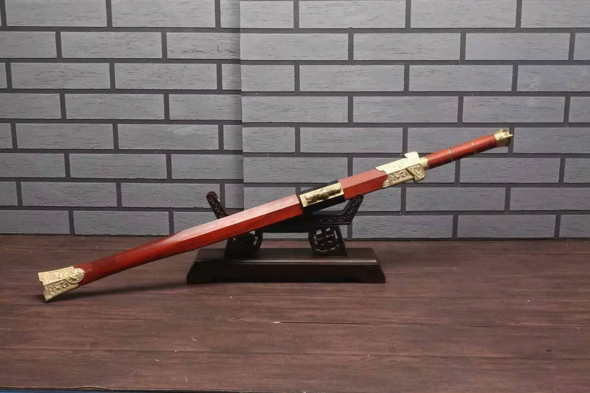 Han jian/Damascus steel/Redwood Scabbard/copper/Handmade/Full Tang - Chinese sword shop