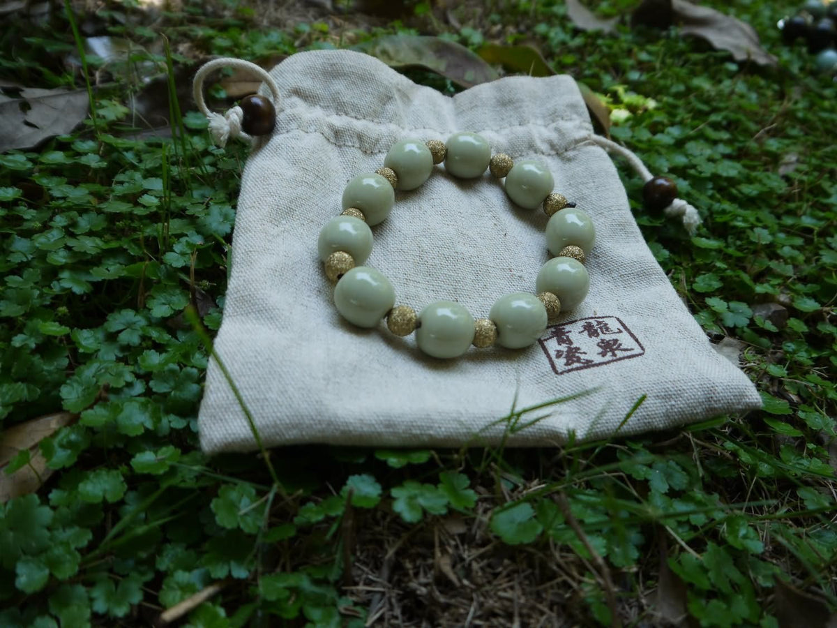 Longquan celadon Di Kiln/Celadon bracelet/Swarovski no.626 - Chinese sword shop