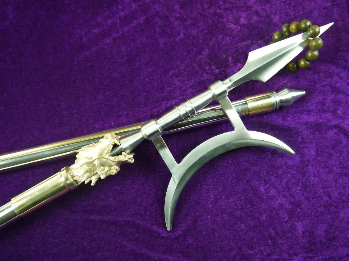 Halberd/Stainless steel hand-made/Chinese martial arts/Kung fu - Chinese sword shop