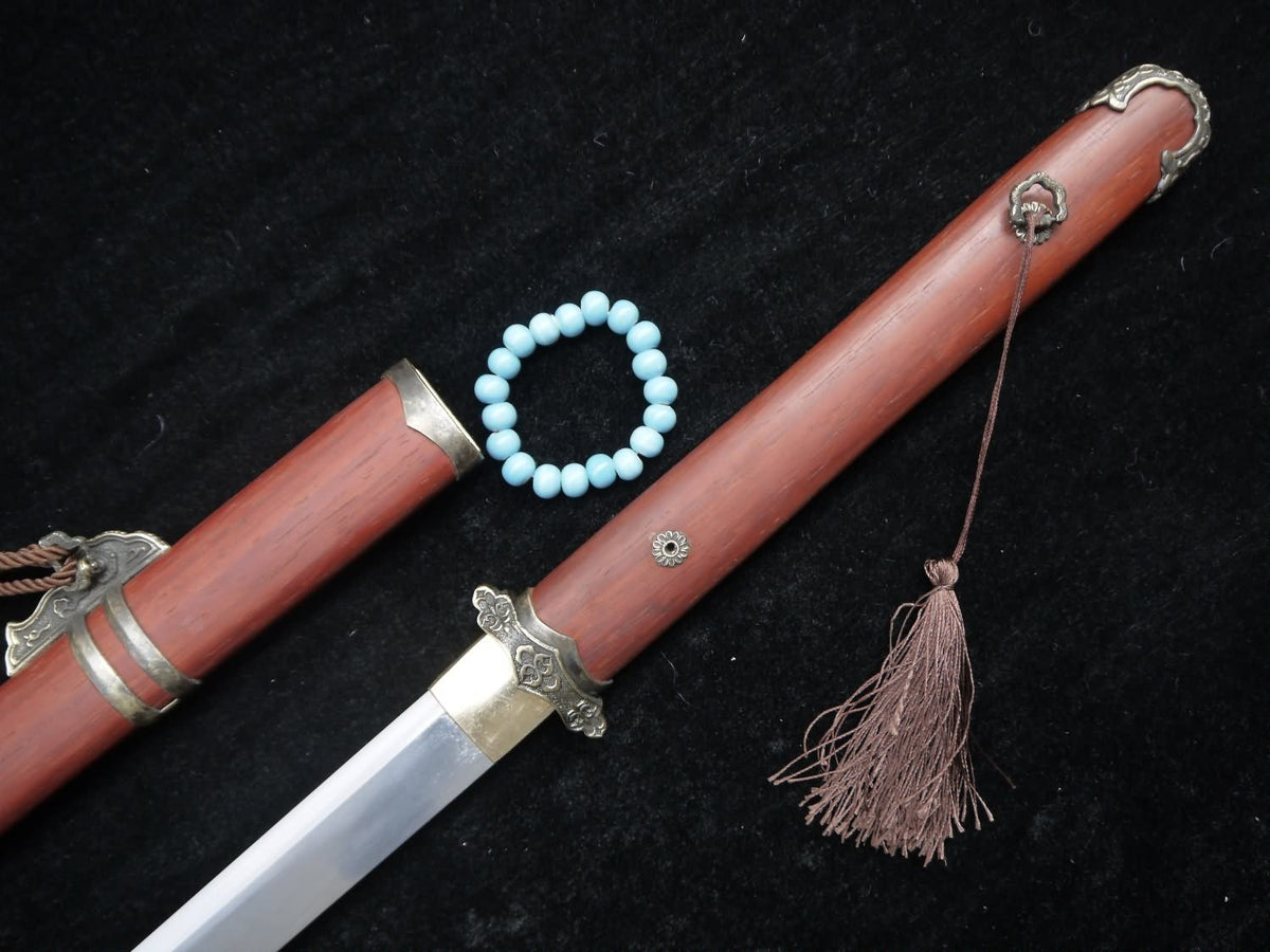 Tang dao/T10 High Carbon Steel/Redwood Scabbard/Brass fittings/Full Tang - Chinese sword shop