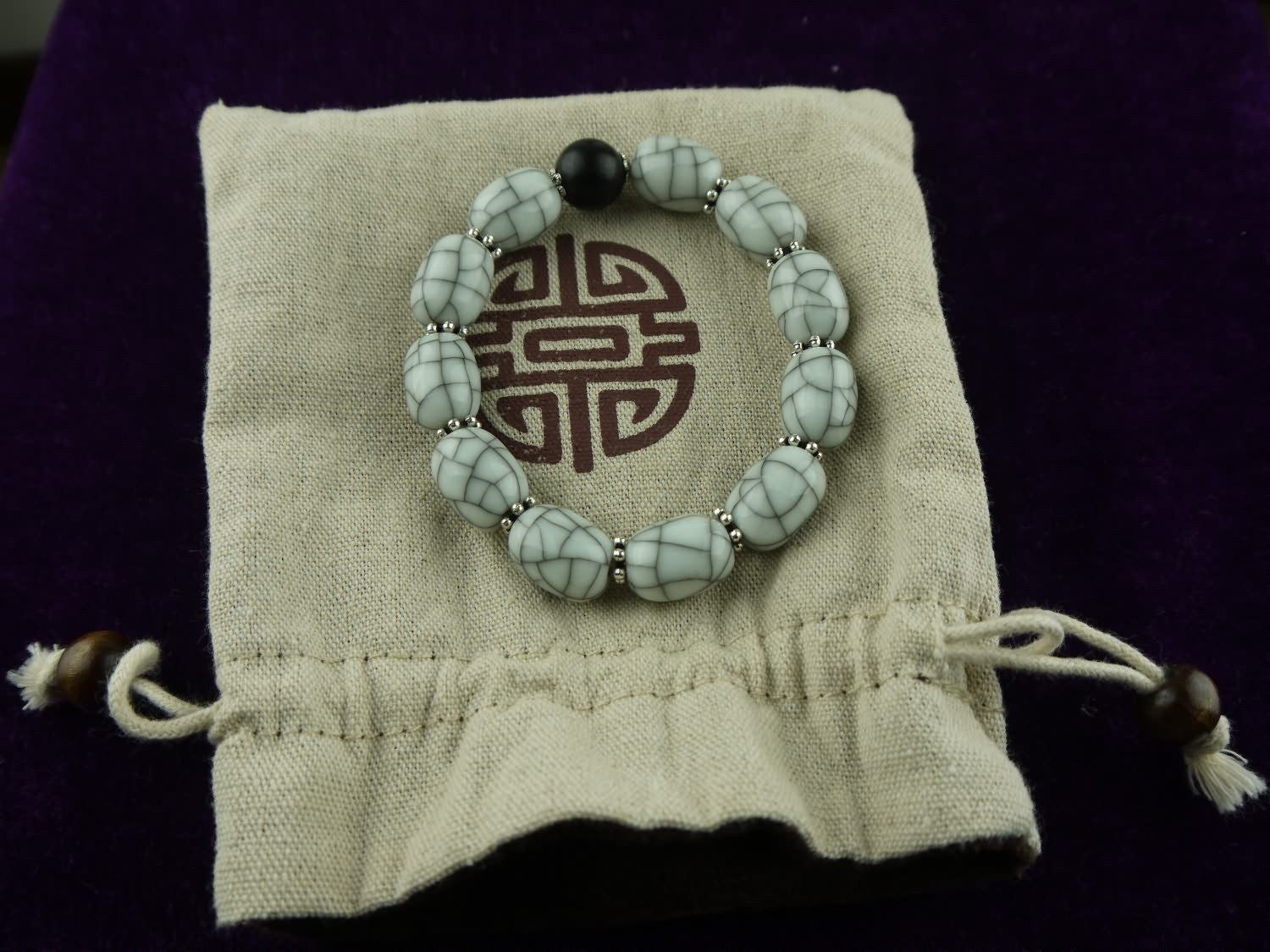 Longquan celadon Ge Kiln/Celadon bracelet/Swarovski no.1124 - Chinese sword shop