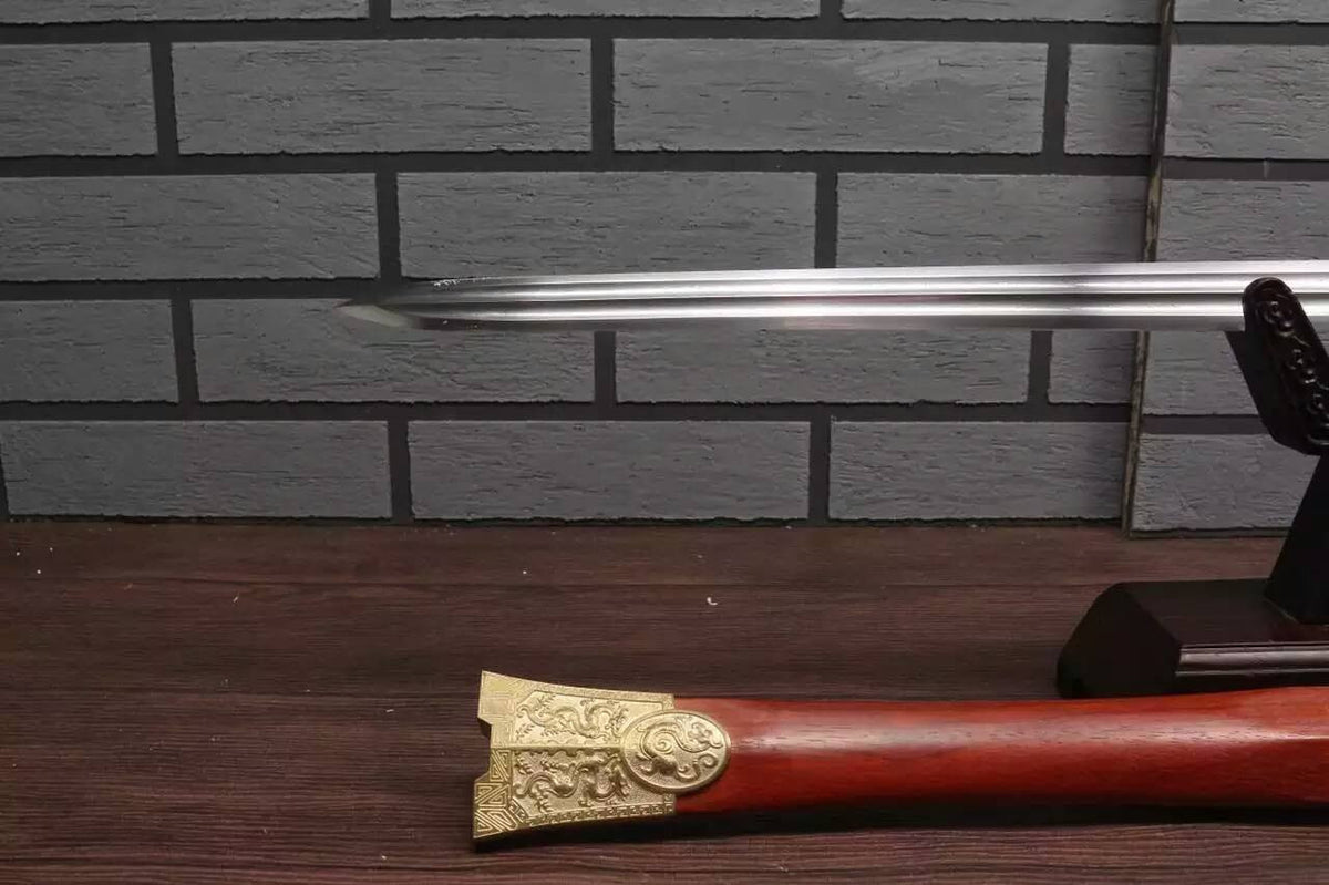 Han jian/Damascus steel/Redwood Scabbard/copper/Handmade/Full Tang - Chinese sword shop