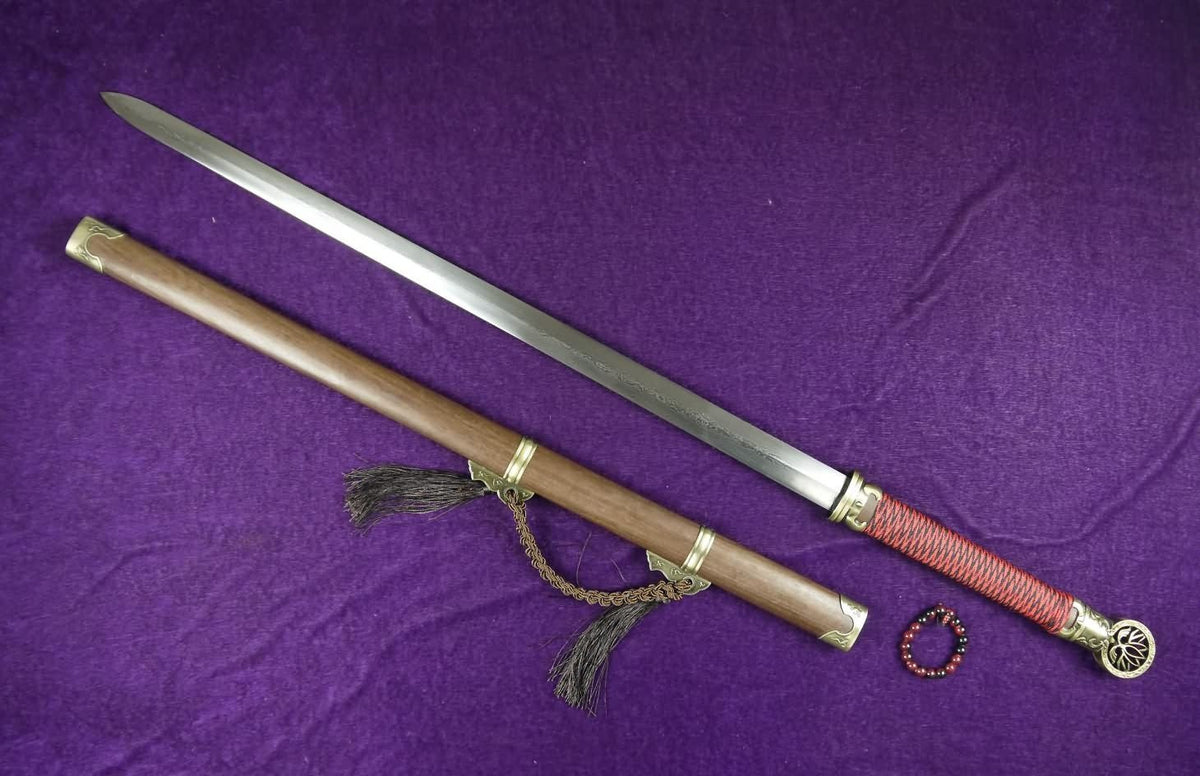 Han jian/Pei Dong jian/Damascus steel blade/Rosewood scabbard - Chinese sword shop