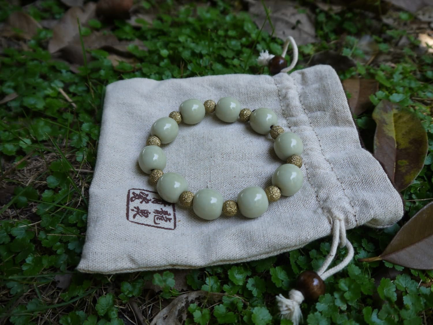 Longquan celadon Di Kiln/Celadon bracelet/Swarovski no.626 - Chinese sword shop