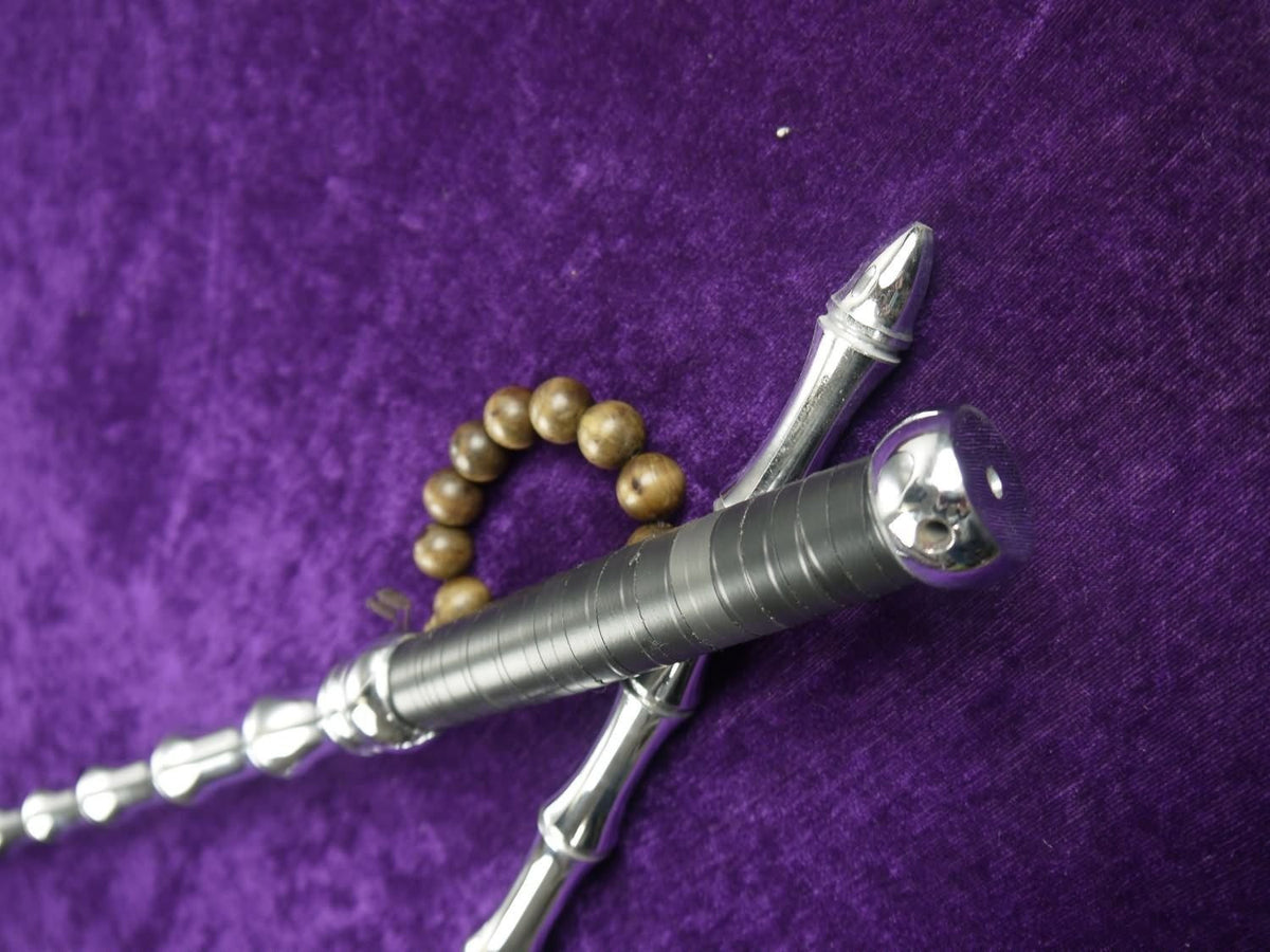 Double whips/Chinese martial arts equipment/Whole stainless steel production/One Pair - Chinese sword shop