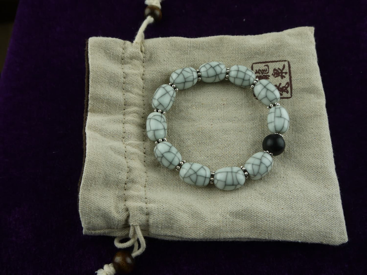 Longquan celadon Ge Kiln/Celadon bracelet/Swarovski no.1124 - Chinese sword shop