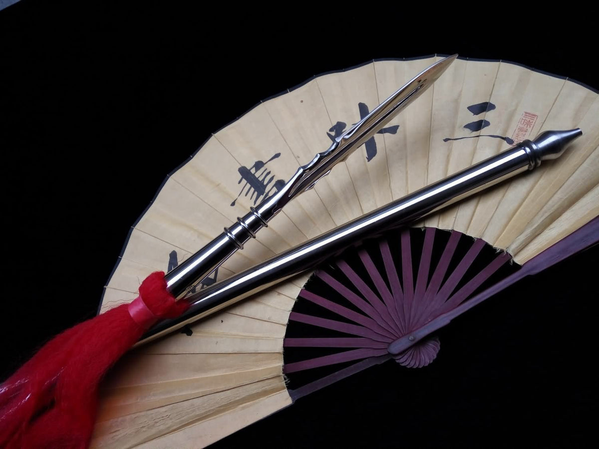 Chinese lance/Tai chi Spear/Overall stainless steel Handmade/Two - Chinese sword shop
