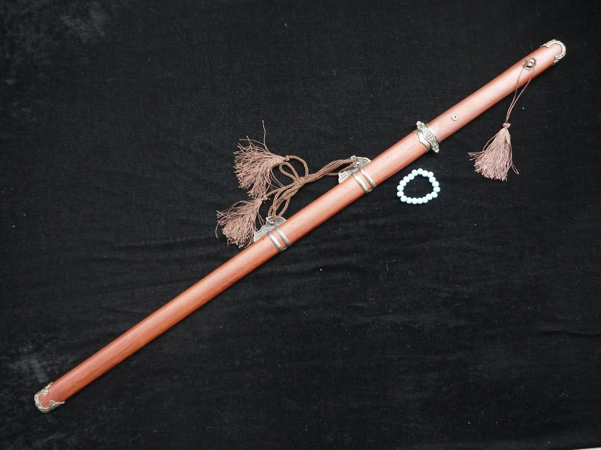 Tang dao/T10 High Carbon Steel/Redwood Scabbard/Brass fittings/Full Tang - Chinese sword shop