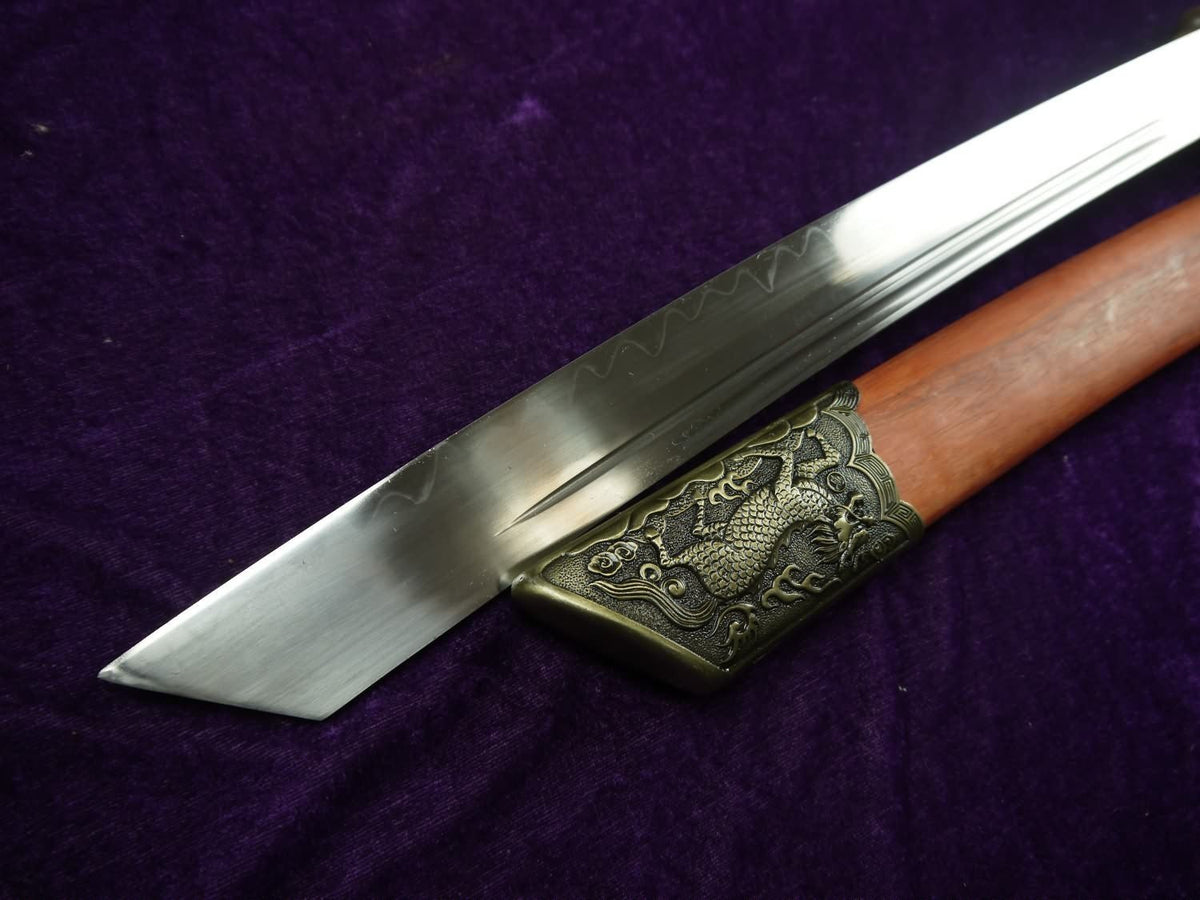 Kangxi sabers,High carbon steel,Alloy fittings,Redwood scabbard - Chinese sword shop