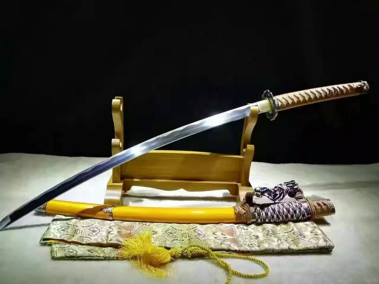 Nihontou Tachi/Nodachi/High carbon steel/Wood scabbard/Alloy tosogu/Full tang - Chinese sword shop