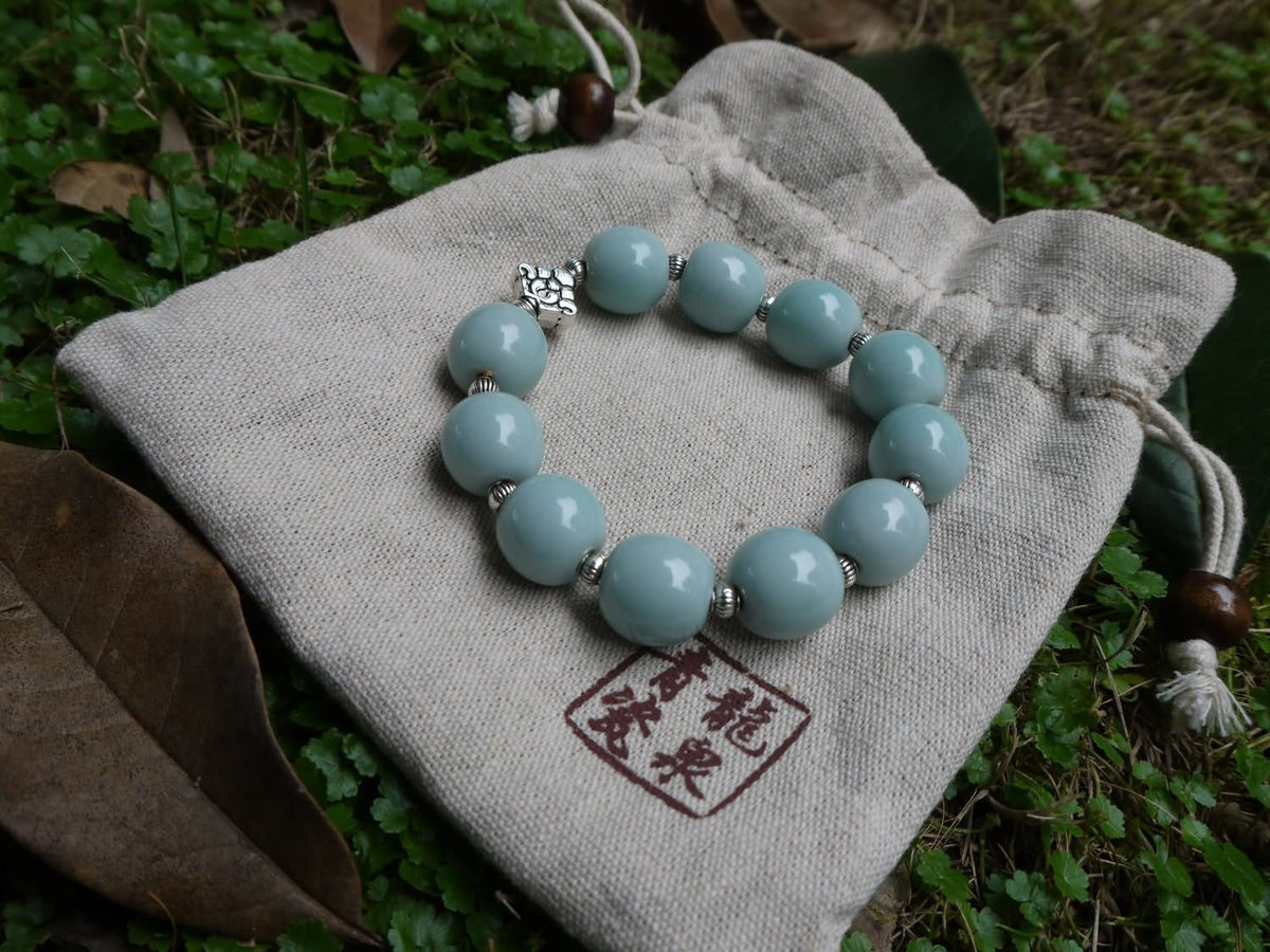 Longquan celadon Di Kiln/Celadon bracelet/Swarovski no.629 - Chinese sword shop