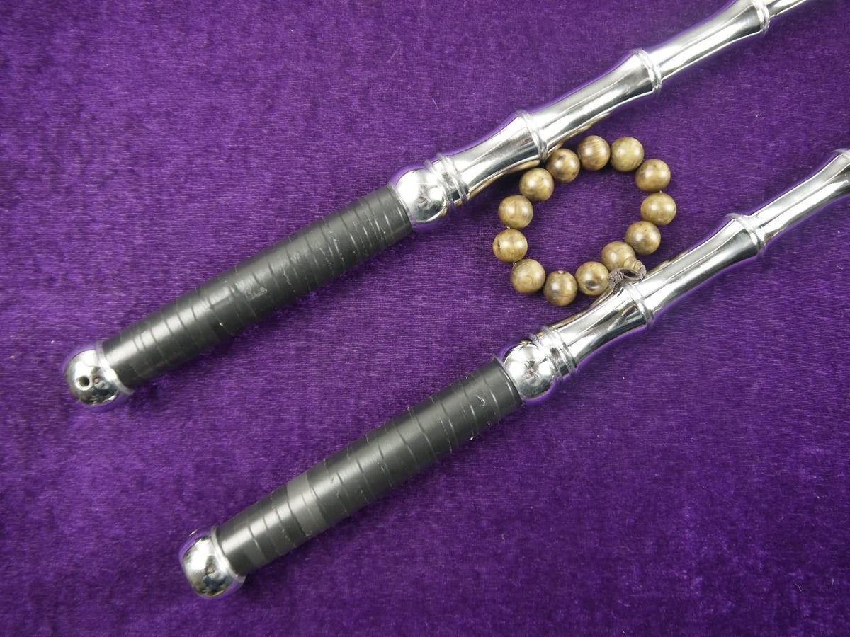 Double whips/Chinese martial arts equipment/Whole stainless steel production/One Pair - Chinese sword shop