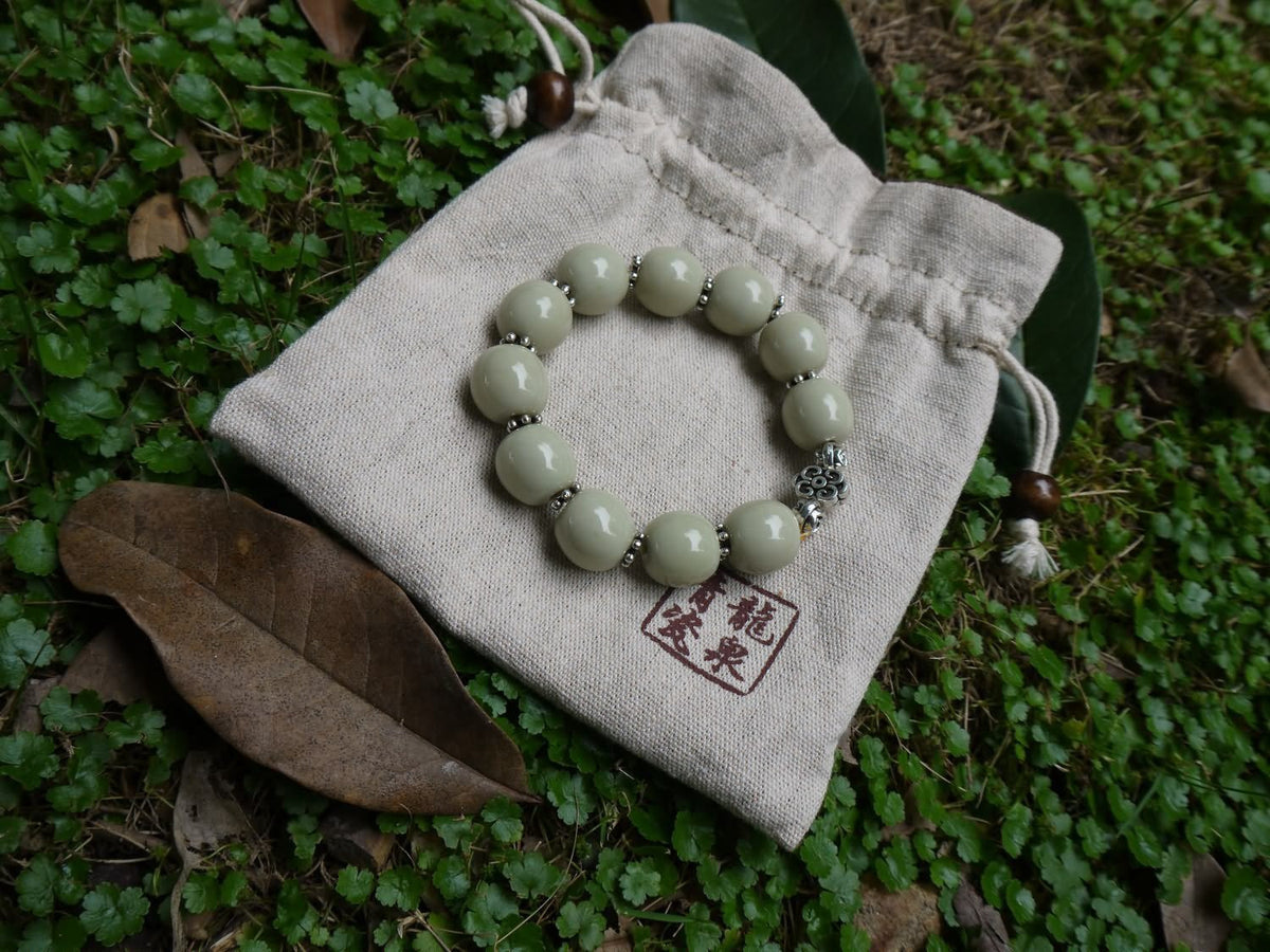 Longquan celadon Di Kiln/Celadon bracelet/Chain/Swarovski no.628 - Chinese sword shop