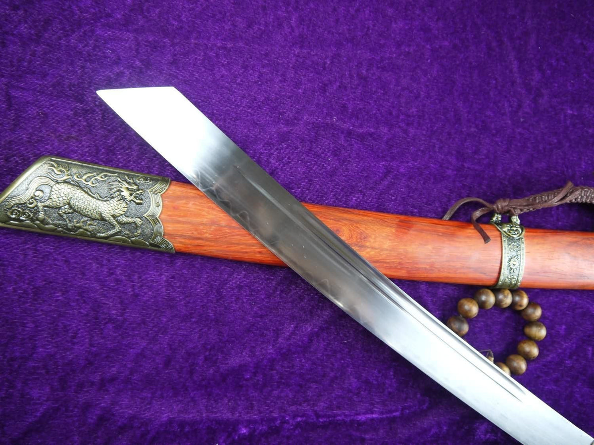 Kangxi sabers,High carbon steel,Alloy fittings,Redwood scabbard - Chinese sword shop