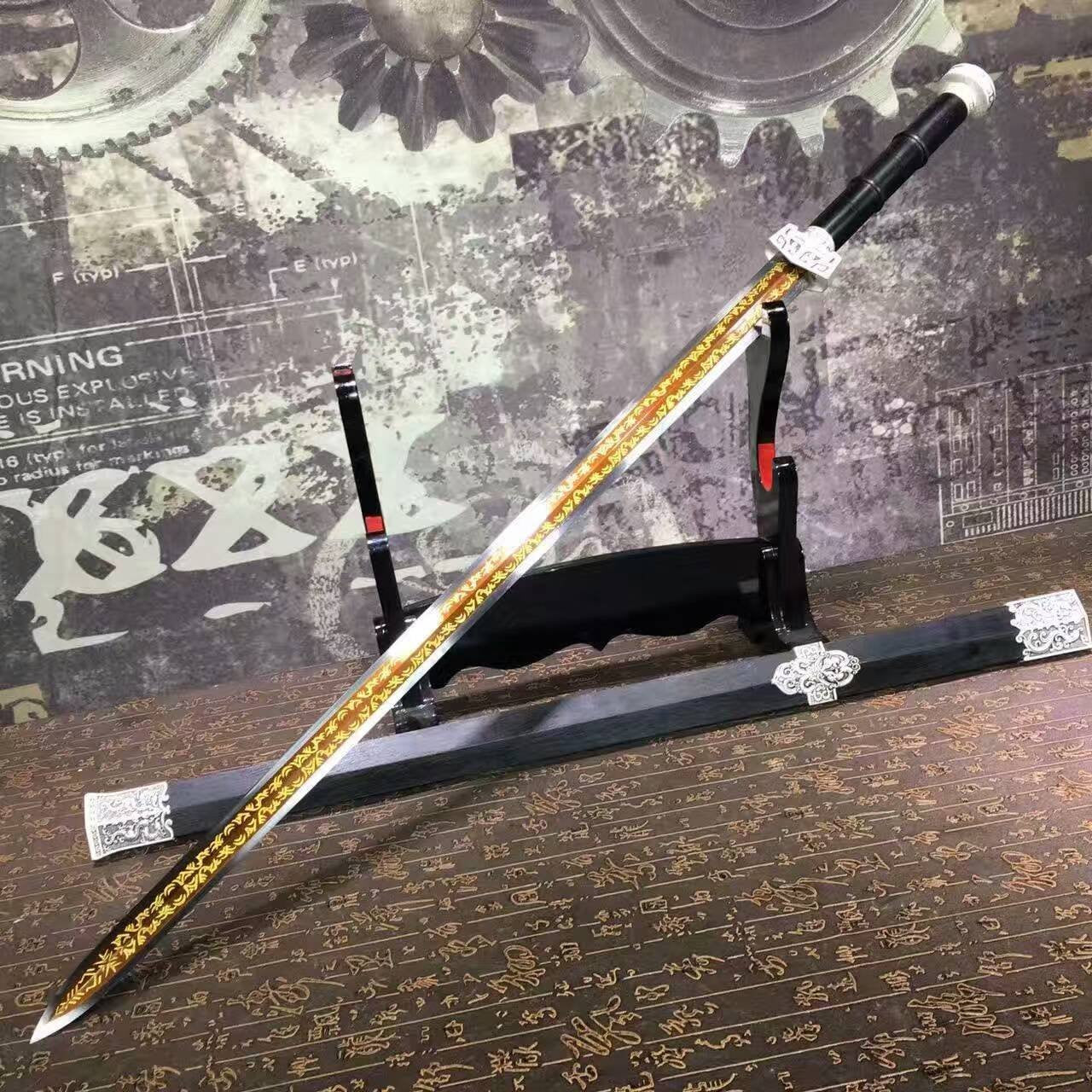 Han sword/High carbon steel eight surface blade/ Alloy fittings/Length 39" - Chinese sword shop