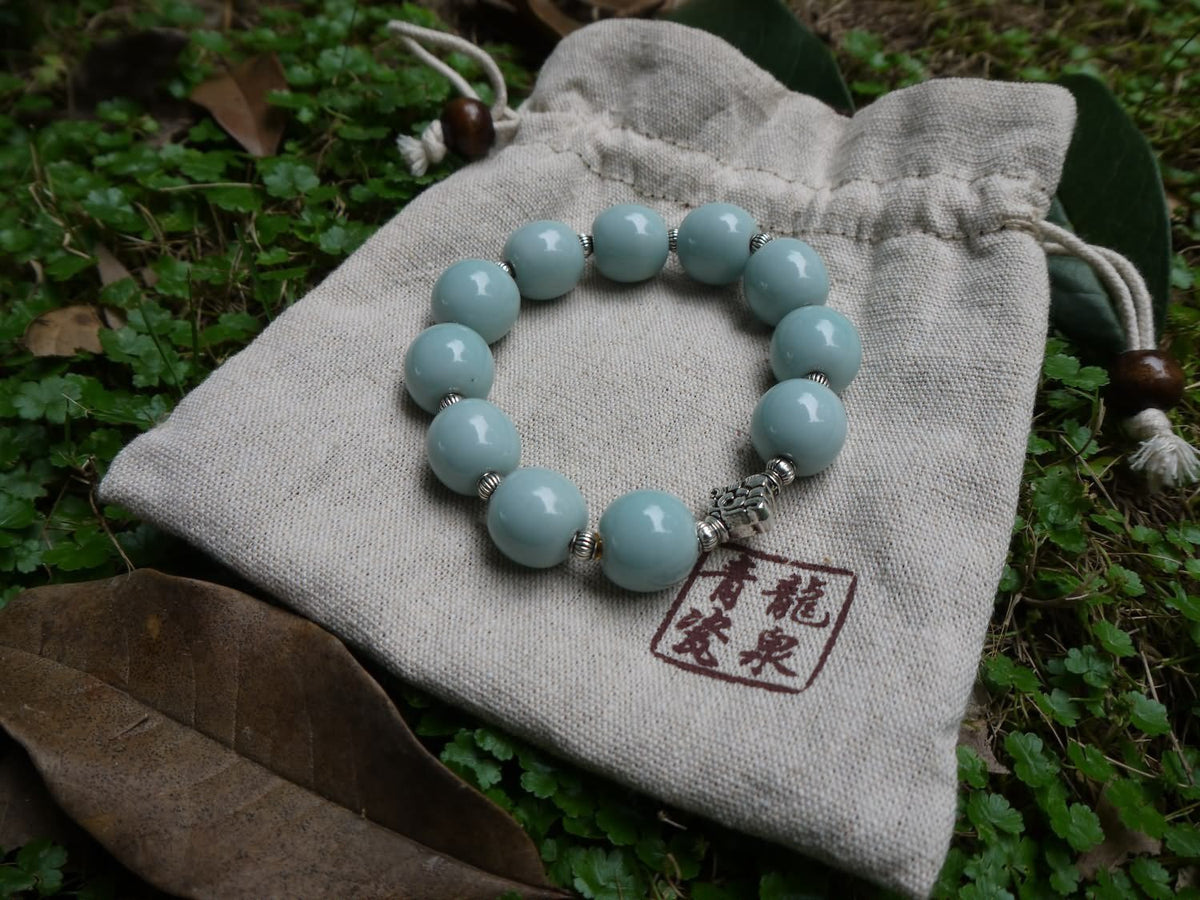 Longquan celadon Di Kiln/Celadon bracelet/Swarovski no.629 - Chinese sword shop