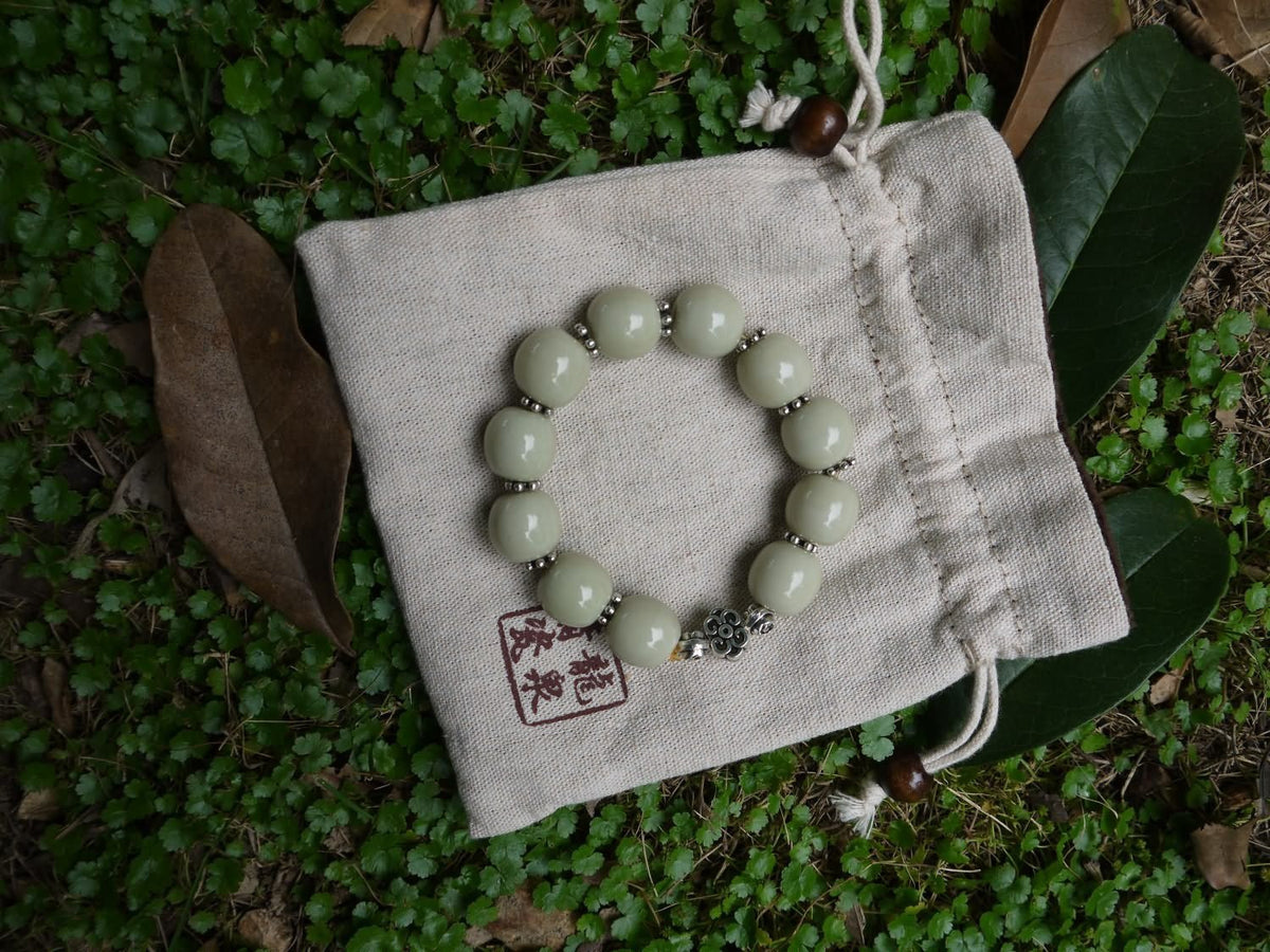 Longquan celadon Di Kiln/Celadon bracelet/Chain/Swarovski no.628 - Chinese sword shop