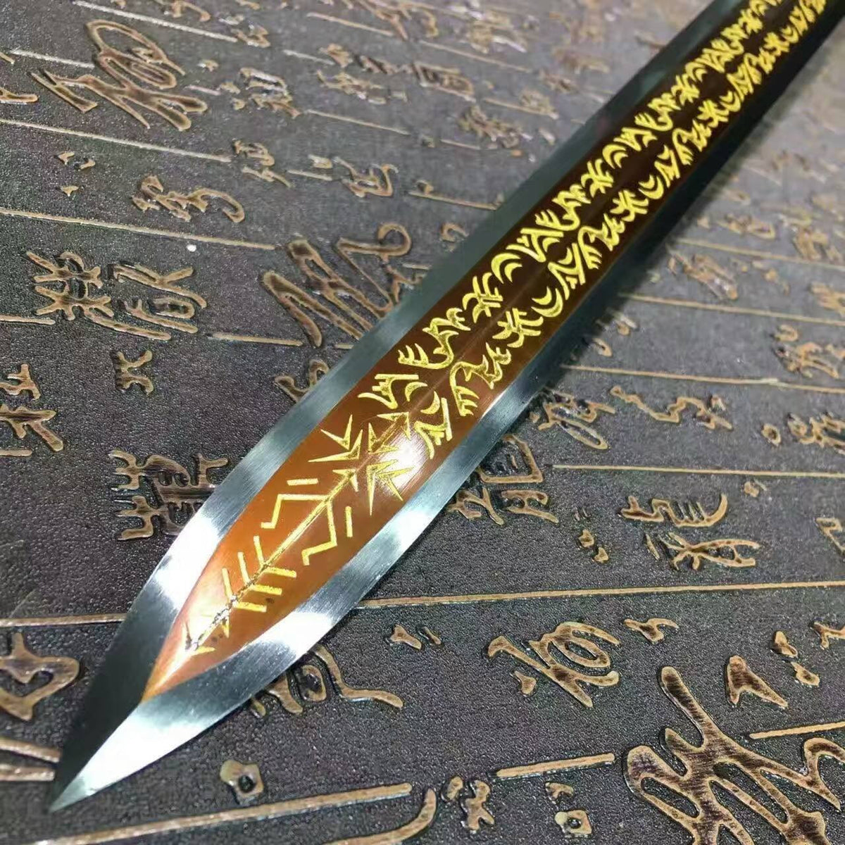 Han sword/High carbon steel eight surface blade/ Alloy fittings/Length 39" - Chinese sword shop