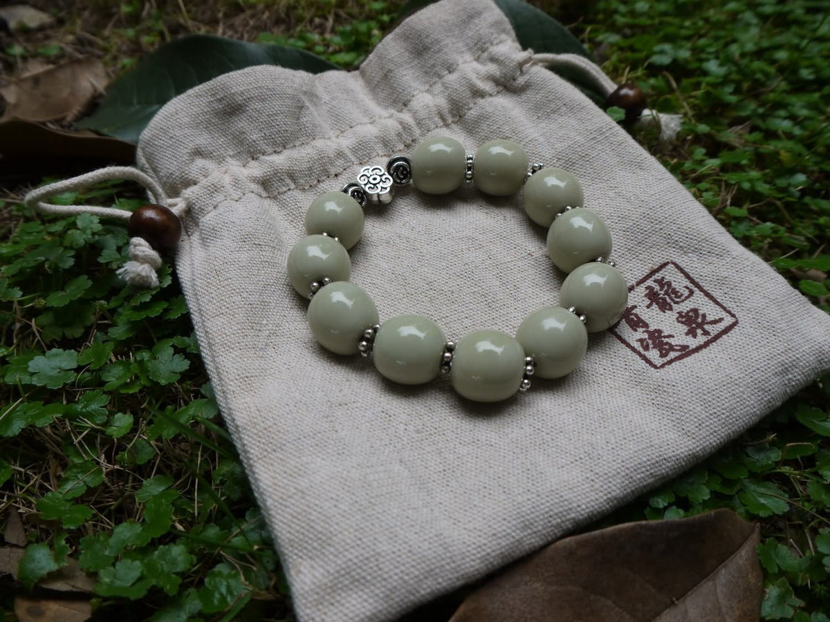 Longquan celadon Di Kiln/Celadon bracelet/Chain/Swarovski no.628 - Chinese sword shop
