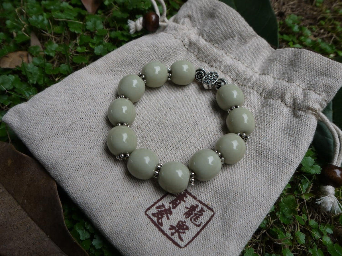 Longquan celadon Di Kiln/Celadon bracelet/Chain/Swarovski no.628 - Chinese sword shop