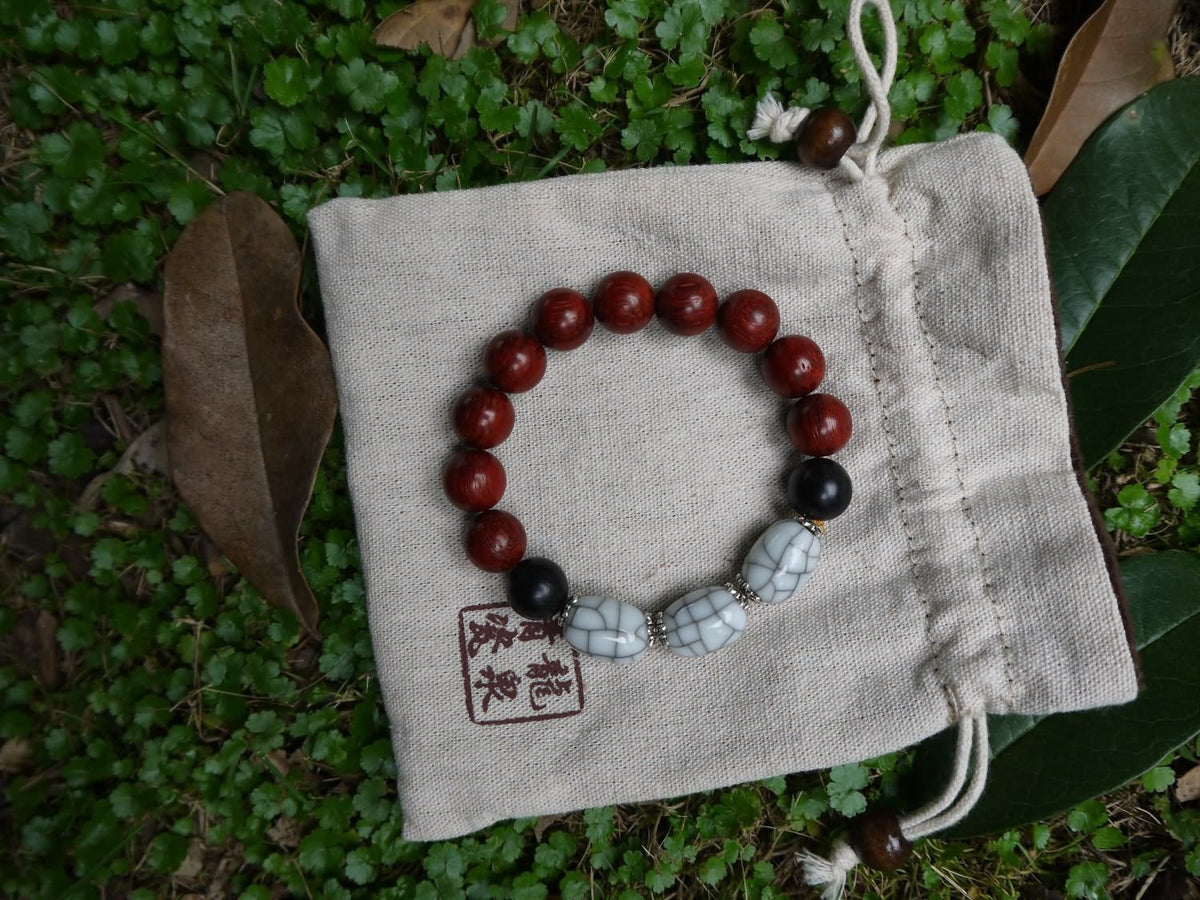 Porcelain Bracelet/Ge Kiln Celadon/World Intangible Cultural Heritage/Three celadon beads/NO.9 - Chinese sword shop