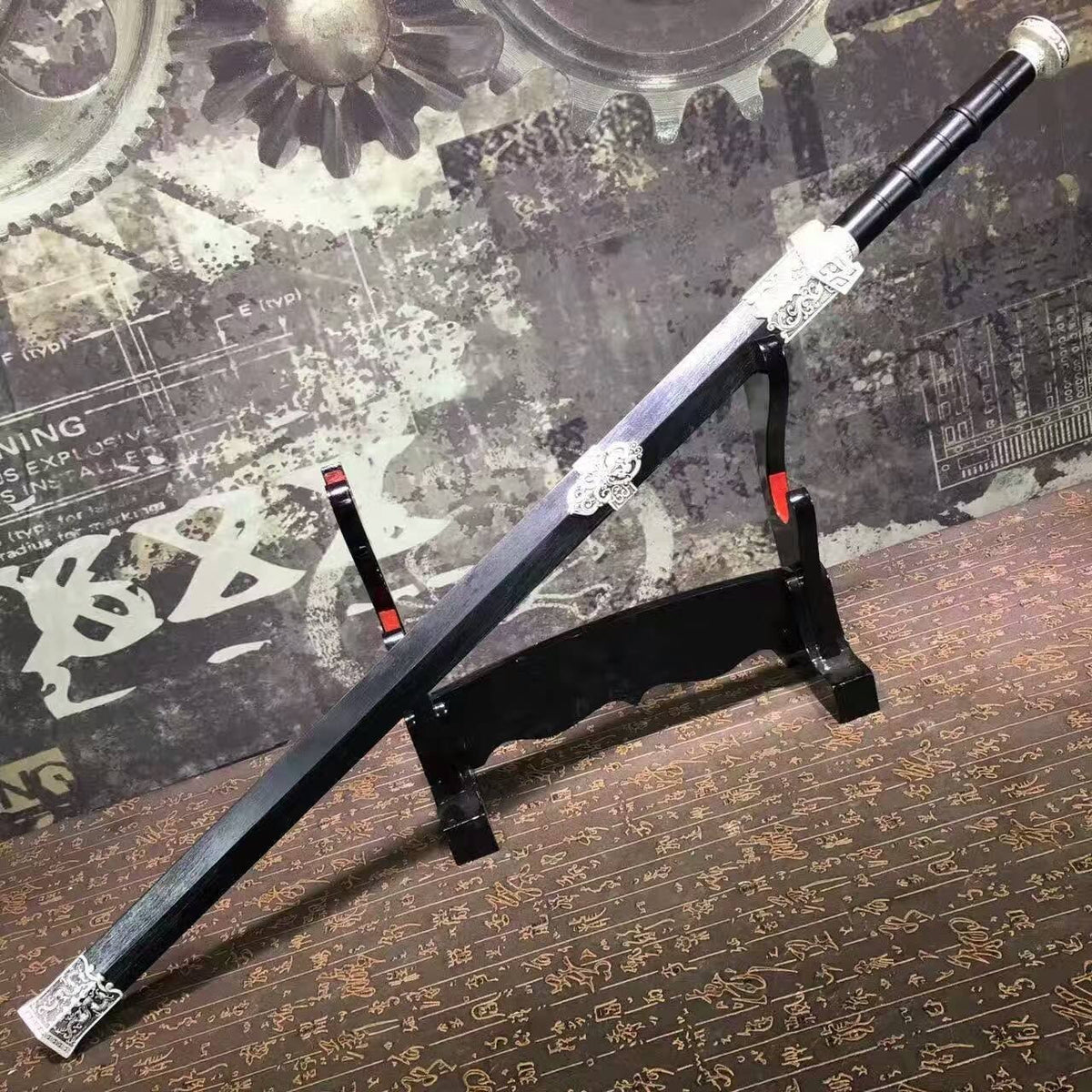 Han sword/High carbon steel eight surface blade/ Alloy fittings/Length 39" - Chinese sword shop