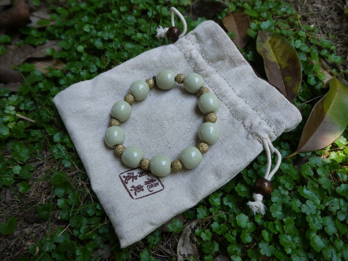 Longquan celadon Di Kiln/Celadon bracelet/Swarovski no.626 - Chinese sword shop