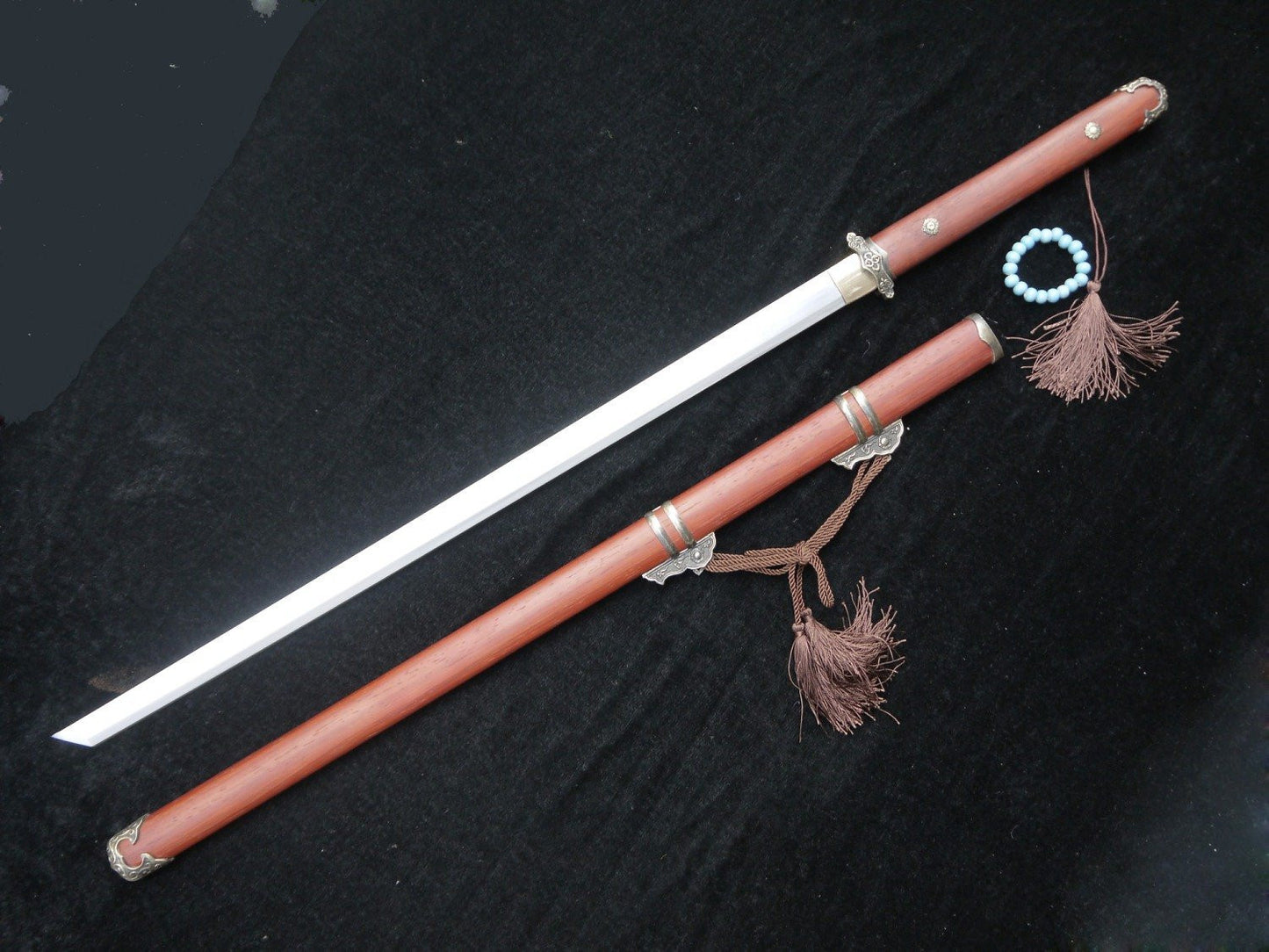 Tang dao/T10 High Carbon Steel/Redwood Scabbard/Brass fittings/Full Tang - Chinese sword shop