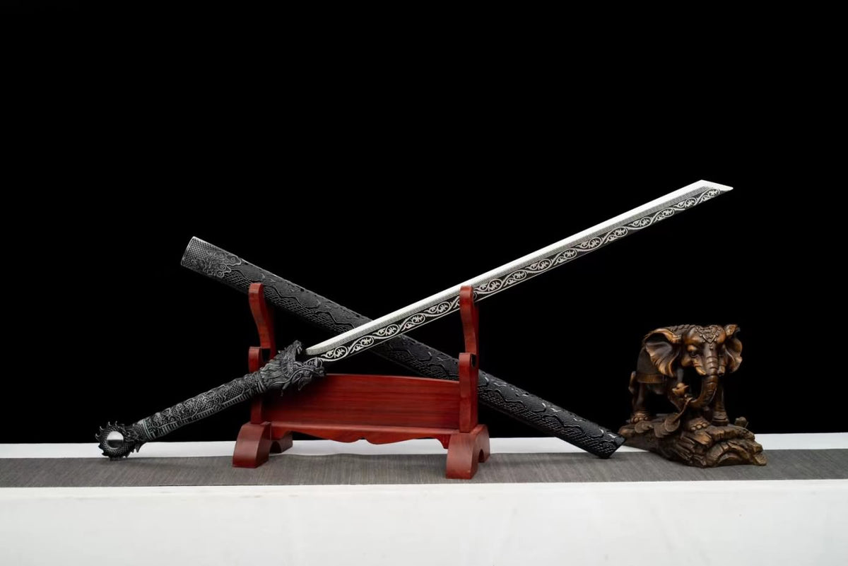 Dragon Tang dao Tactical Swords High Hardness Blade,Alloy Fittings,Pu Scabbard,LOONGSWORD