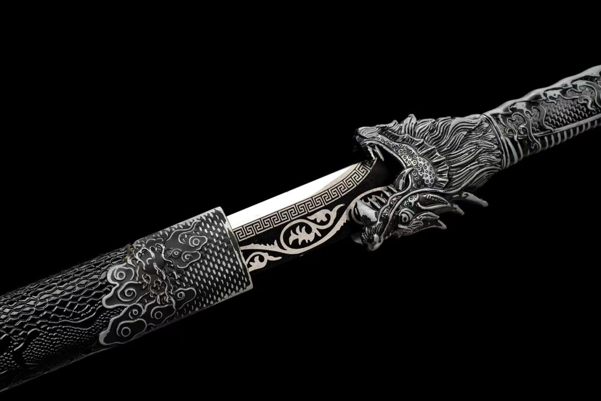 Dragon Tang dao Tactical Swords High Hardness Blade,Alloy Fittings,Pu Scabbard,LOONGSWORD