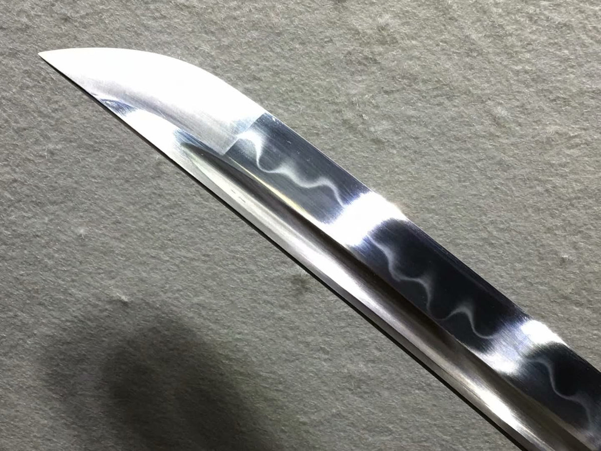 Nihontou katana,Handmade,High carbon steel burn blade,Brass,Full tang,A - Chinese sword shop