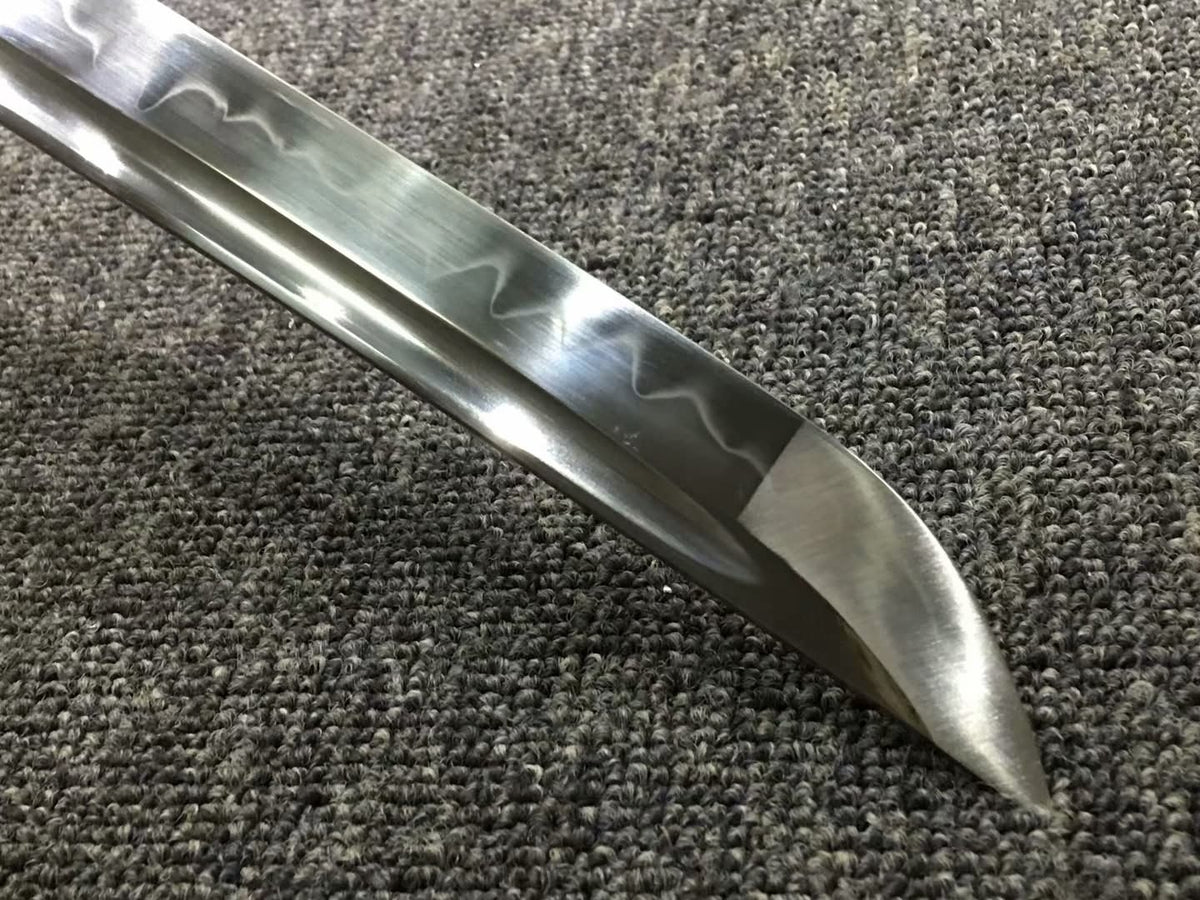 Katana,Hand forged,High carbon steel burn blade,Brass,Full tang,E - Chinese sword shop
