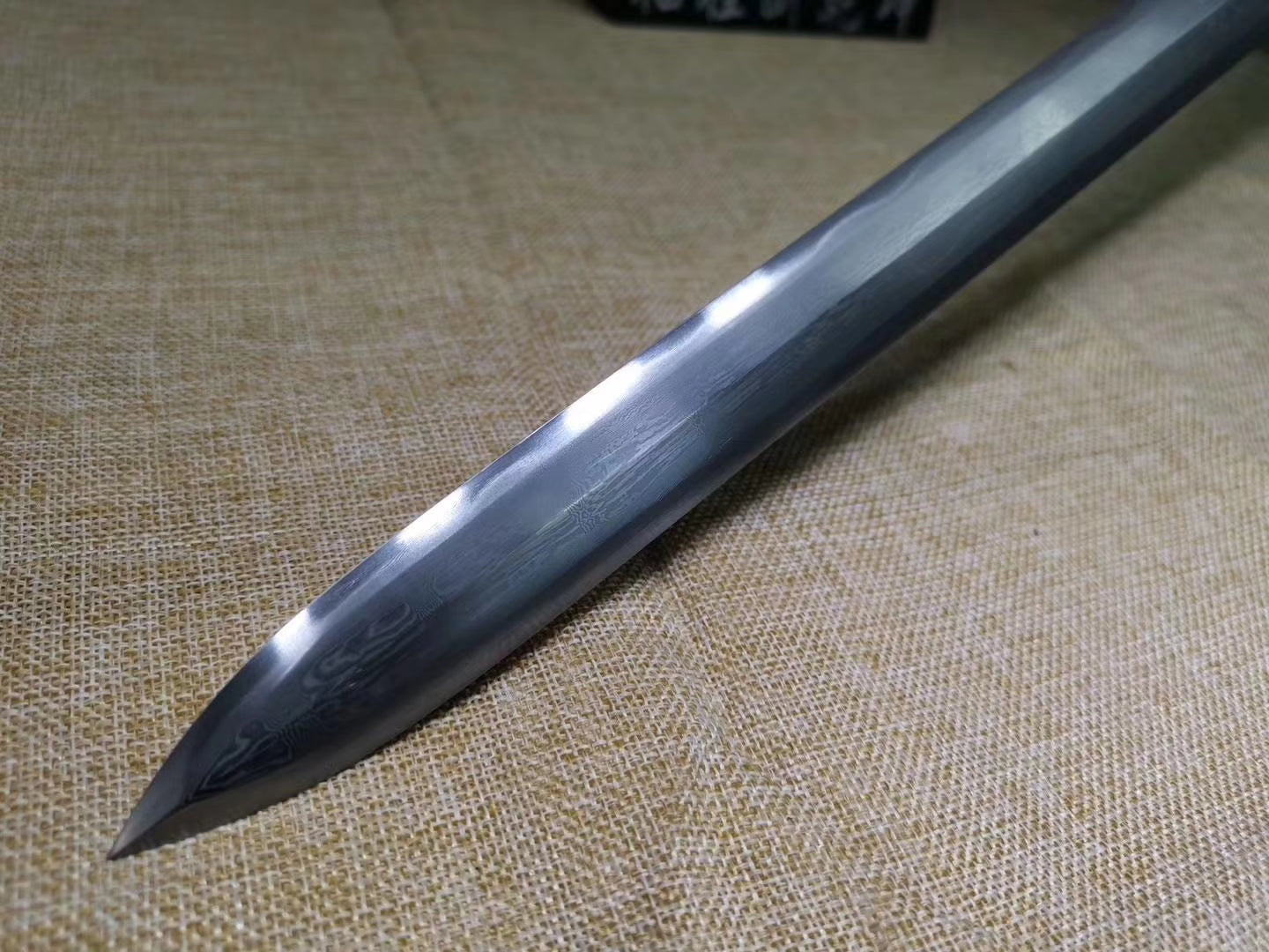 Han jian Swords,Handmade Art(Damascus Steel Blade,Brass Fittings) Heat Tempered,Full Tang,Chinese Sword - Chinese sword shop