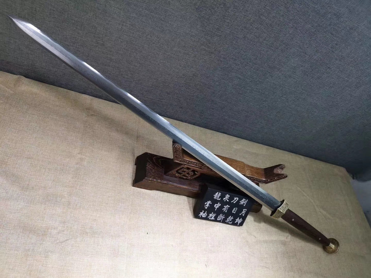 Han jian Swords,Handmade Art(Damascus Steel Blade,Brass Fittings) Heat Tempered,Full Tang,Chinese Sword - Chinese sword shop