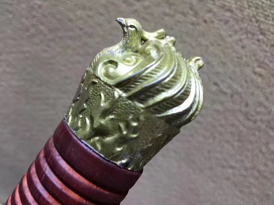 Han jian(High carbon steel blade,Redwood scabbard,Brass fittings)Full Tang - Chinese sword shop