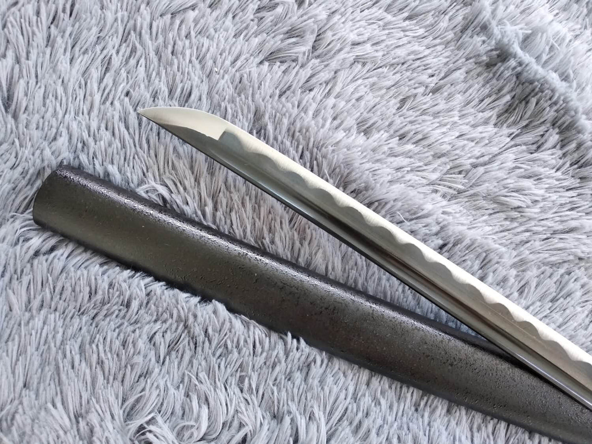 Katana/Hand Forged/carbon steel blade/Wood/Oriental cherry Tusba/Heat Tempered - Chinese sword shop