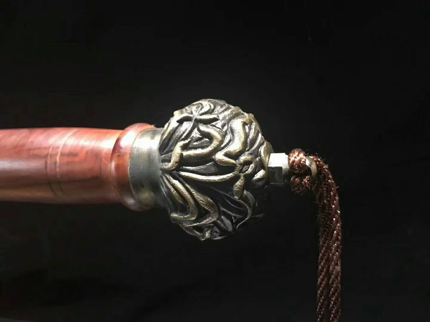 Gentleman Sword,Damascus steel bade,Rosewood scabbard,Brass - Chinese sword shop