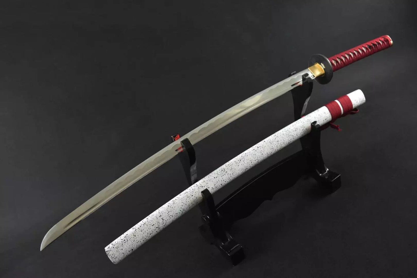 Japanese sword,katana(Medium carbon steel,White paint scabbard,Alloy fitted)Full tang - Chinese sword shop